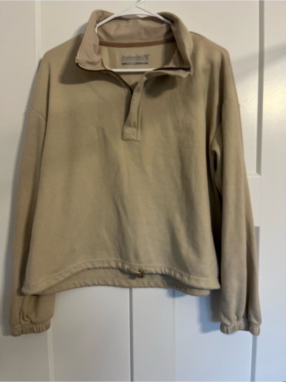 Avalanche Outdoor Supply Co Cropped Quarter Zip Pullover Cinch Hem L